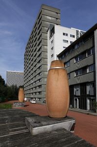 806376 Gezicht op het studentencomplex aan de Cambridgelaan te Utrecht.